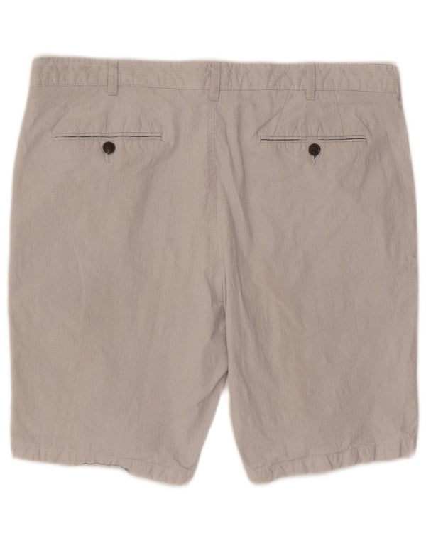 Мужские шорты чинос Marks & Spencer W40 XL, серые, хлопковые в тонкую полоску