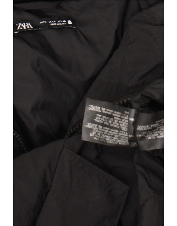 Мужская стеганая куртка Zara UK 38, средний черный полиамид