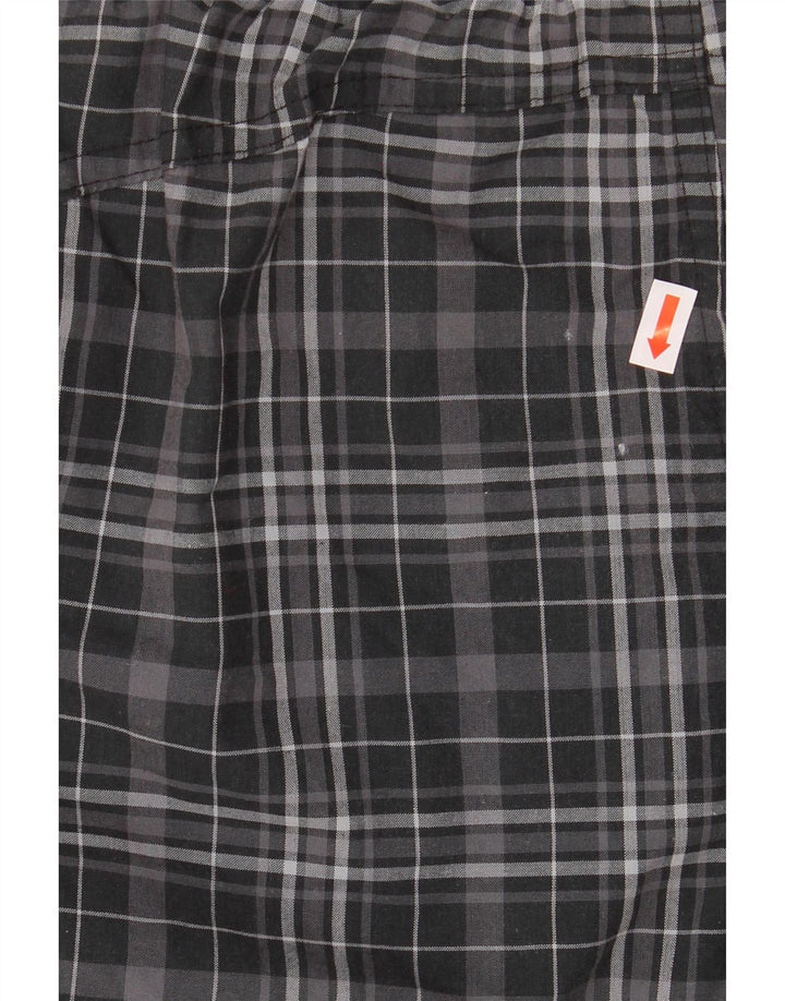 Мужские шорты для плавания ADIDAS, большие черные полиэстер в клетку