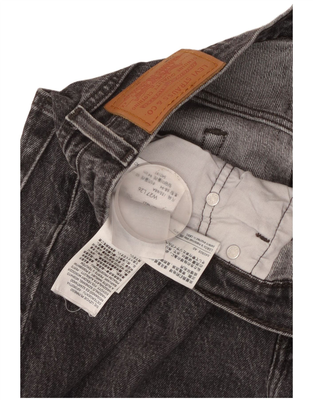 Женские прямые джинсы Levi's 501 W27 L26, серый хлопок