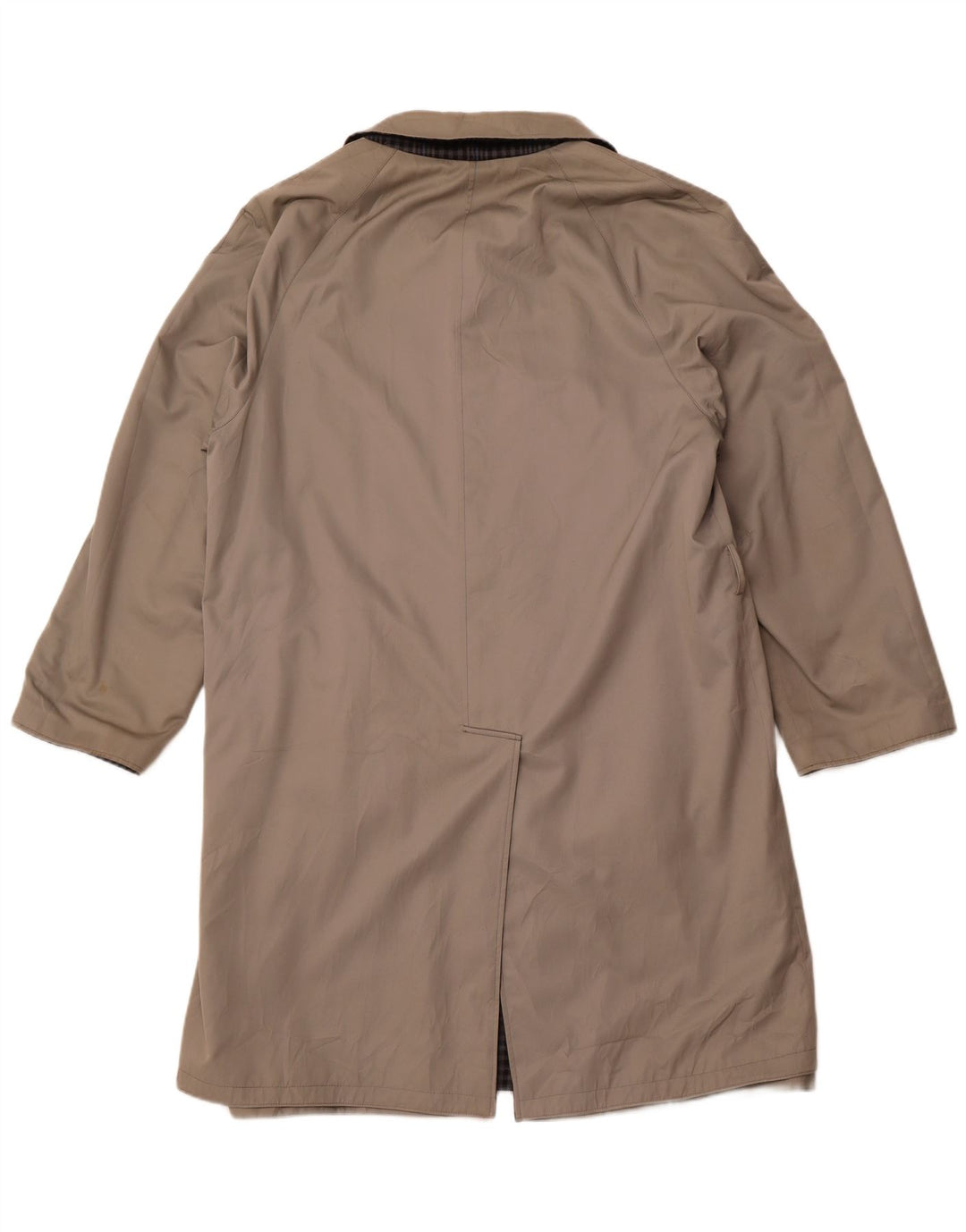 Мужской двусторонний тренч DIOLEN UK 40, большой серый полиэстер в клетку