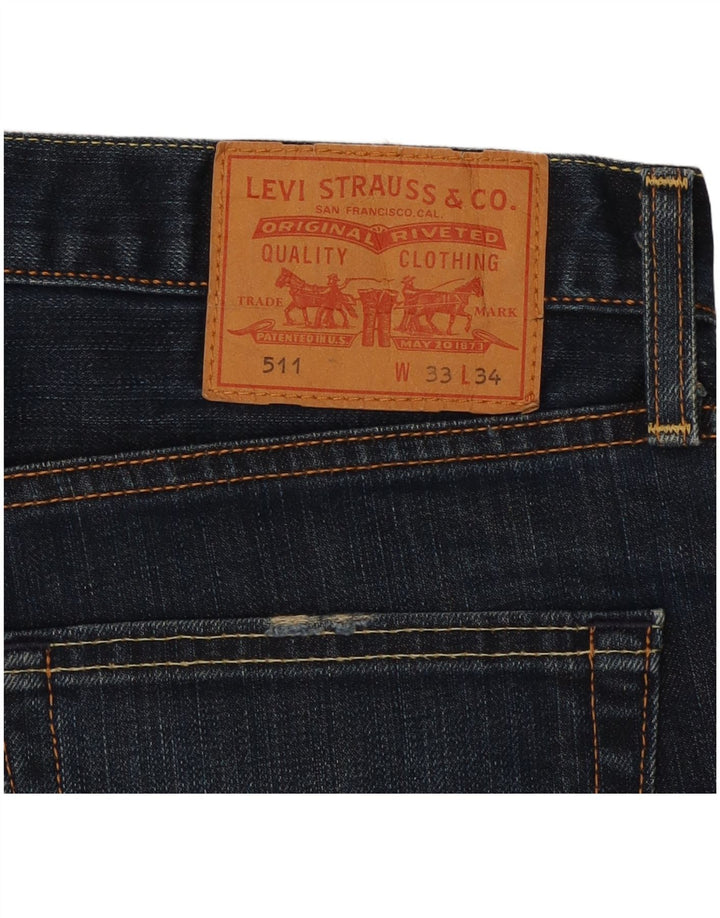 Мужские джинсы LEVI'S 511 Slim W33 L28 Синие