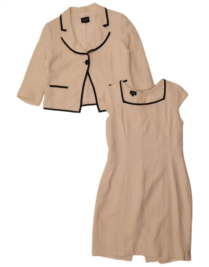 Hobbs Женский комплект из 2 предметов с рукавом 3/4, Великобритания, 16, большая белая вискоза