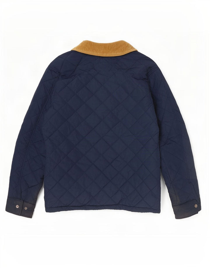 Мужская стеганая куртка Crew Clothing UK 36, маленький темно-синий полиэстер