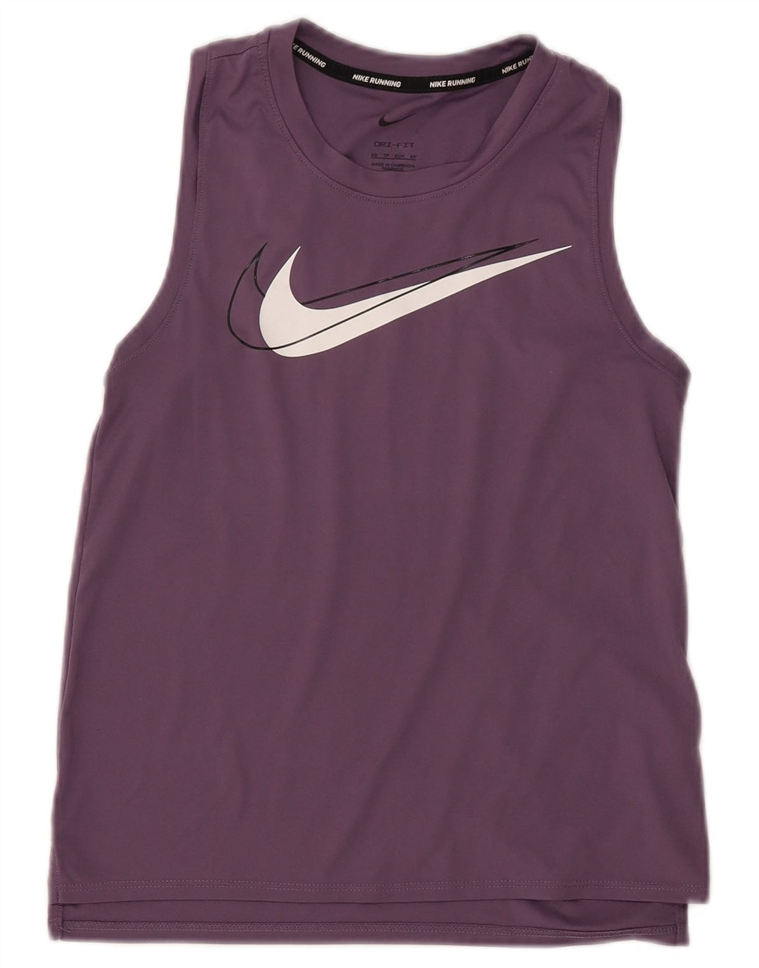Женский топ с графическим рисунком NIKE Dri Fit UK 6 XS, фиолетовый полиэстер