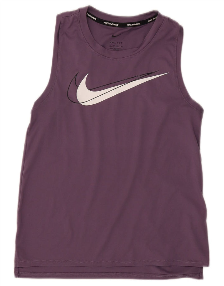 Женский топ с графическим рисунком NIKE Dri Fit UK 6 XS, фиолетовый полиэстер