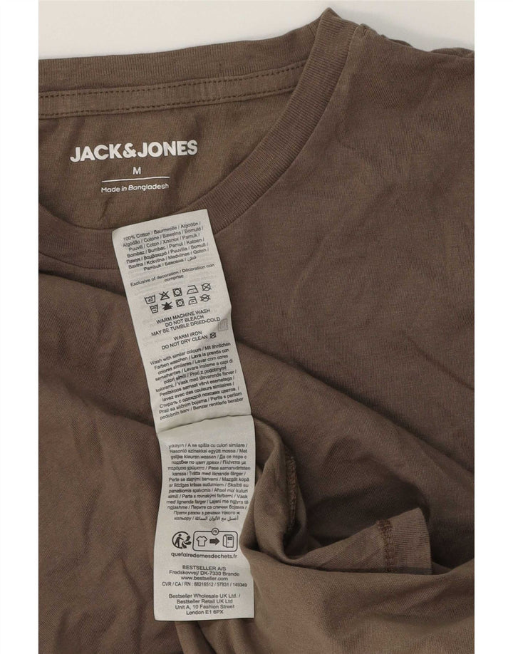 Мужская футболка Jack & Jones из хлопка среднего коричневого цвета