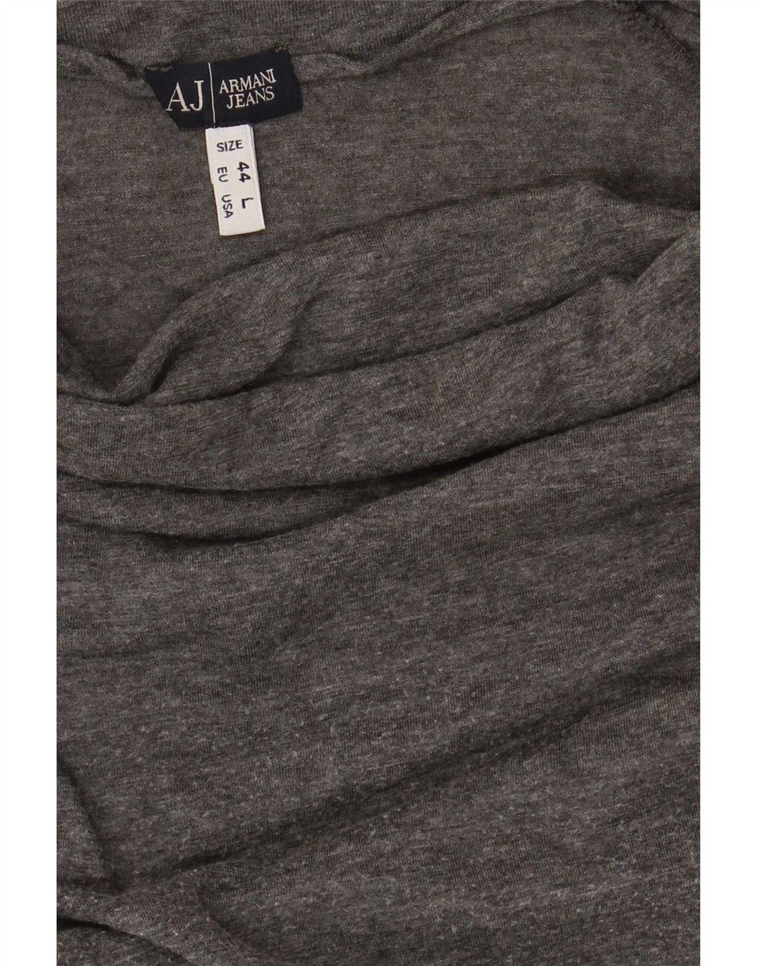 Armani Jeans Женский топ с длинным рукавом EU 44 XL Серый хлопок