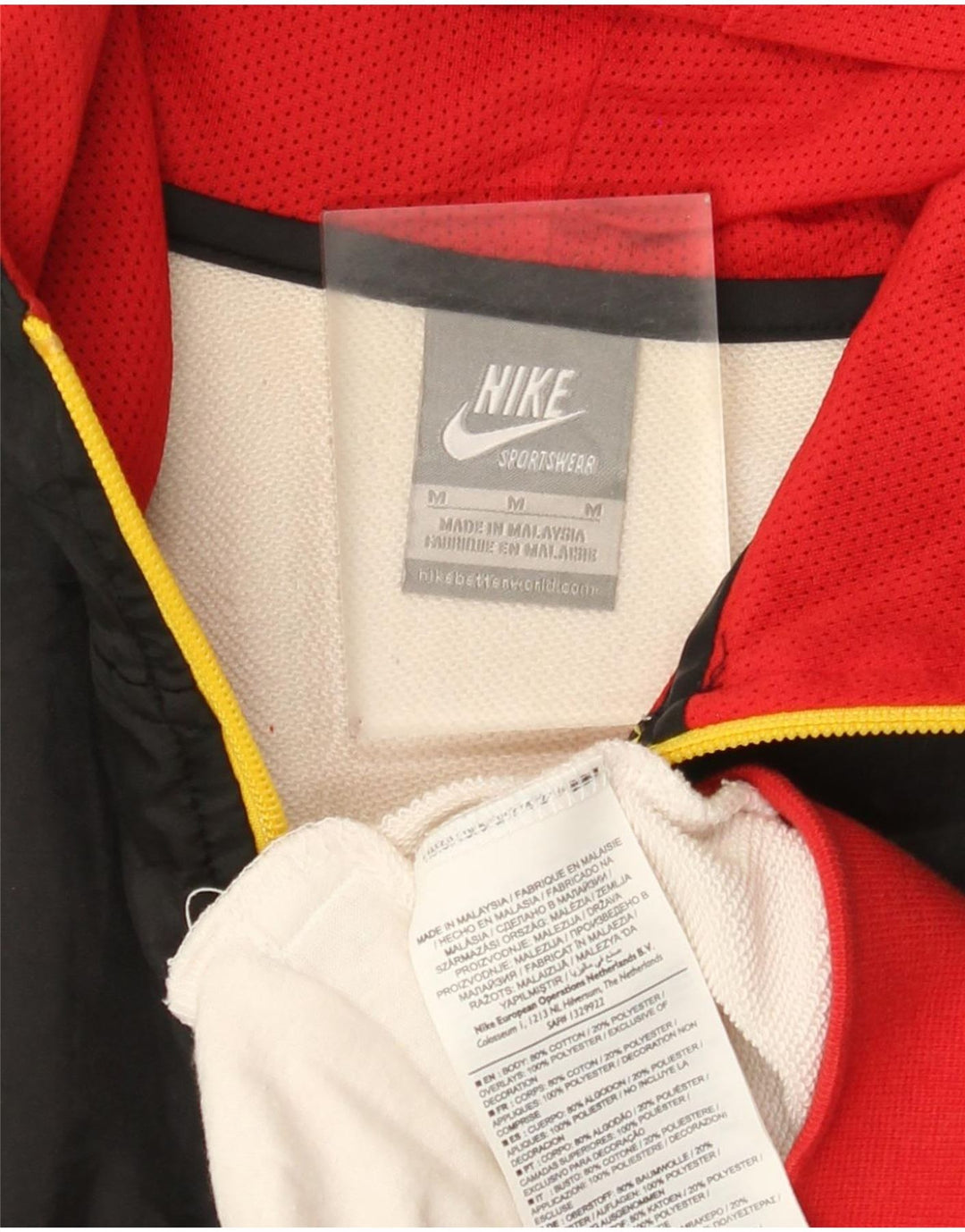 Мужской свитер с капюшоном и молнией с графическим рисунком Nike, средний, разноцветный, с цветными блоками