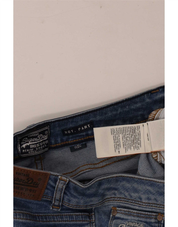 Женские джинсовые шорты Superdry W26, маленькие синие, хлопок
