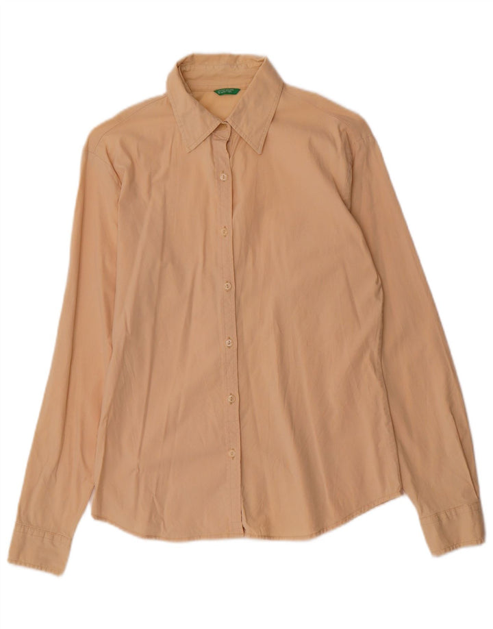 Рубашка женская Benetton UK 12 Medium Бежевая