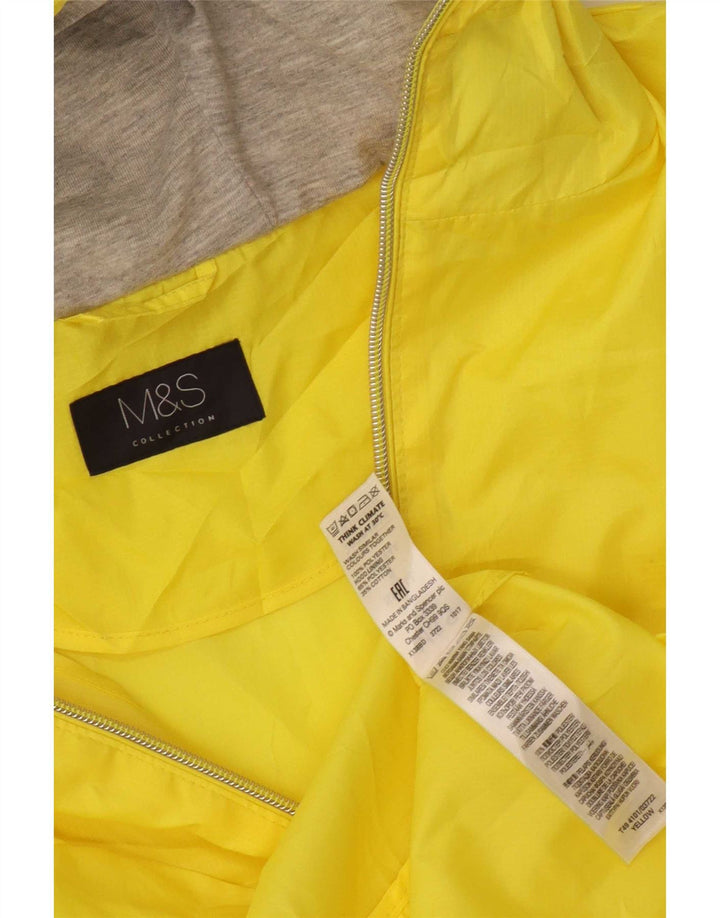 Женский плащ с капюшоном Marks & Spencer UK 10, маленький, желтый, полиэстер