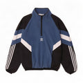 Мужской спортивный пуловер Adidas, верхняя куртка, маленький синий полиэстер с цветными блоками