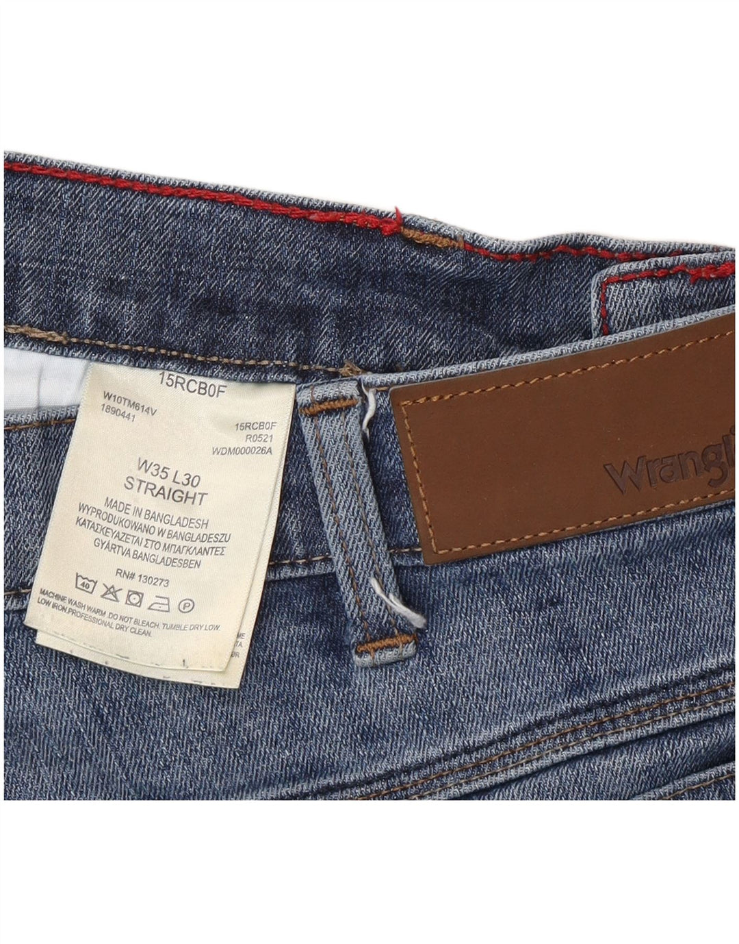 Мужские прямые джинсы Wrangler W35 L30 синие, хлопок