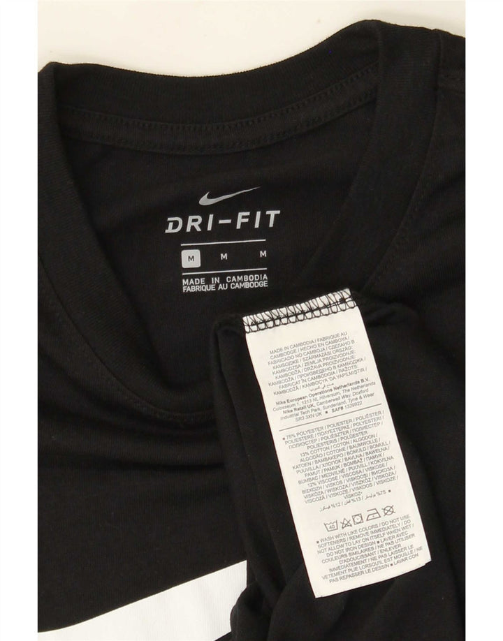 Мужская футболка Nike Dri Fit с графическим рисунком, средний черный полиэстер