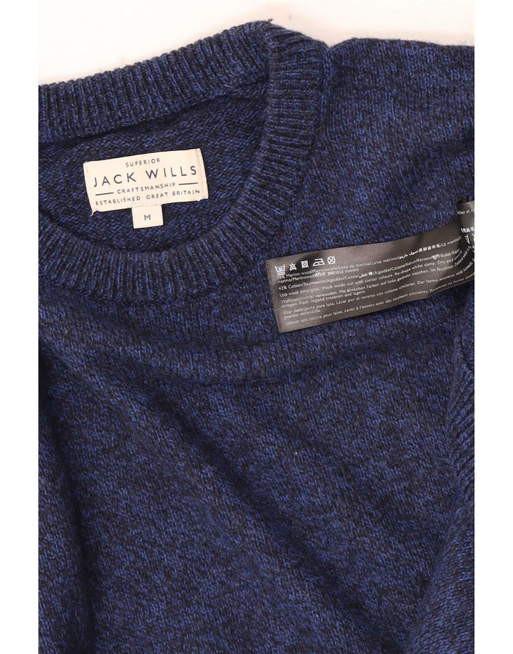Мужской джемпер с круглым вырезом Jack Wills, средний темно-синий в крапинку