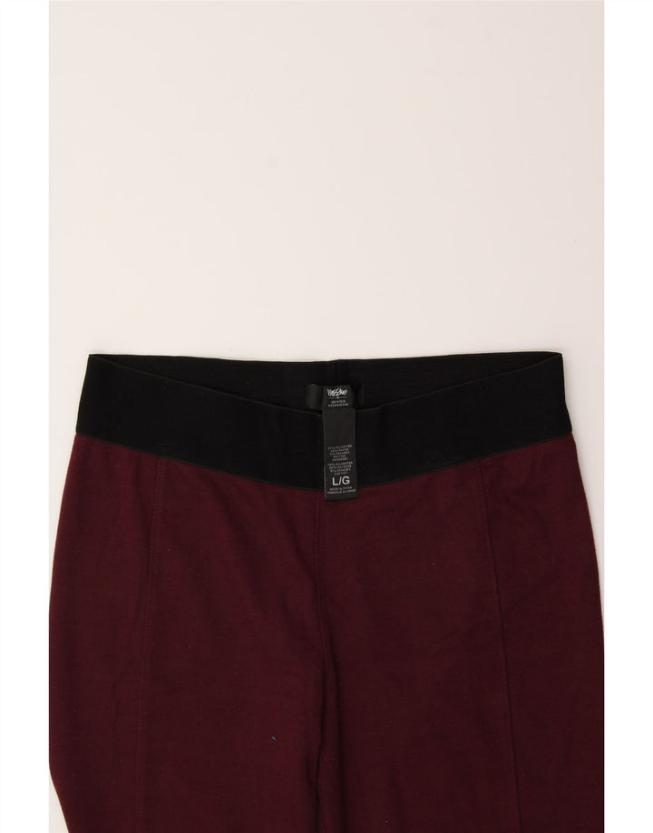MOSSIMO Womens Leggings UK 14 Large  Maroon Polyester Vintage Mossimo and Second-Hand Mossimo from Messina Hembry 
