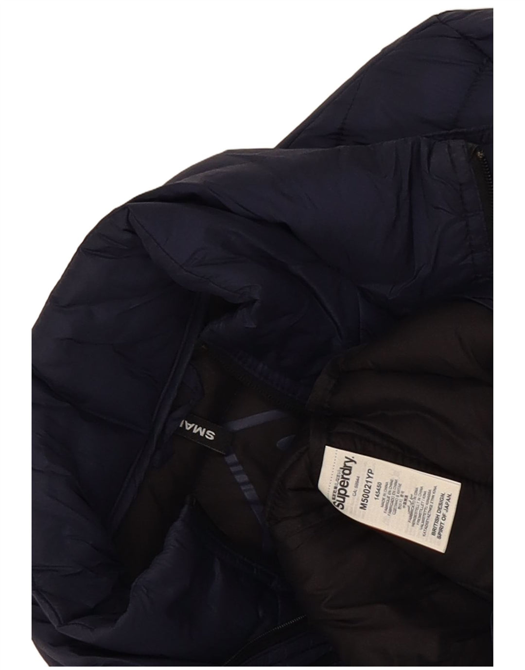 Мужская стеганая куртка Superdry UK 36, маленькая, темно-синяя, нейлон