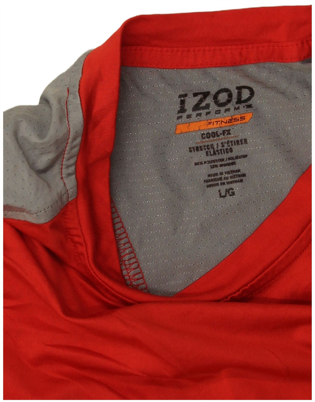 Мужская футболка IZOD, большая красная, с цветными блоками