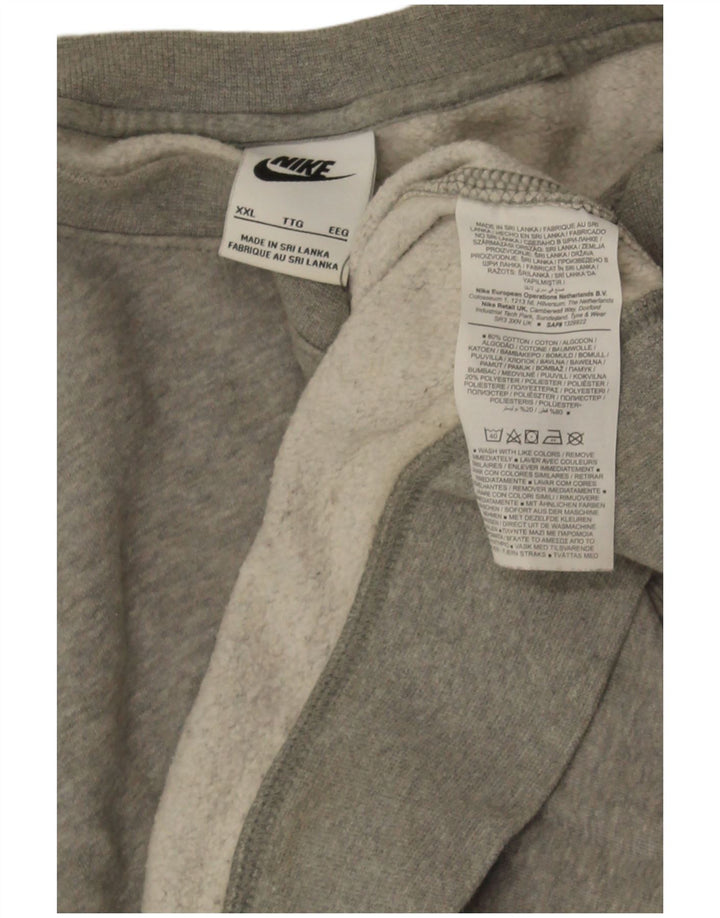 Мужской свитшот Nike 2XL, серый хлопок с крапинками