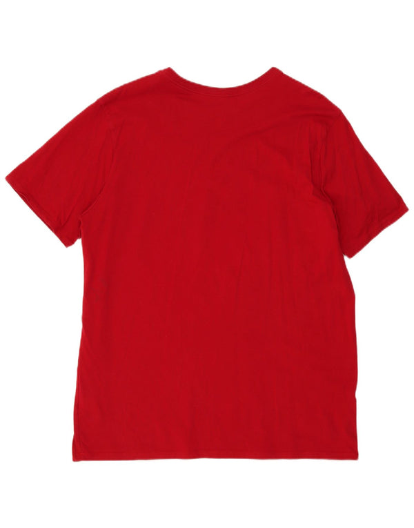 Мужская футболка с рисунком Jordan Top XL, красный хлопок с цветными блоками