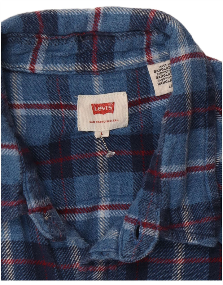 Мужская фланелевая рубашка Levi's, большая синяя клетка