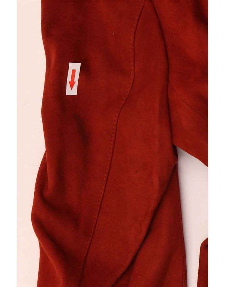 Винтажная женская замшевая куртка IT 52 2XL Красная кожа