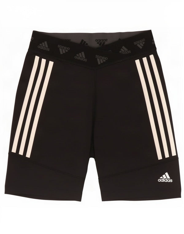 Adidas Womens Aeroready Graphic Sport Shorts UK 8/10 Small Black