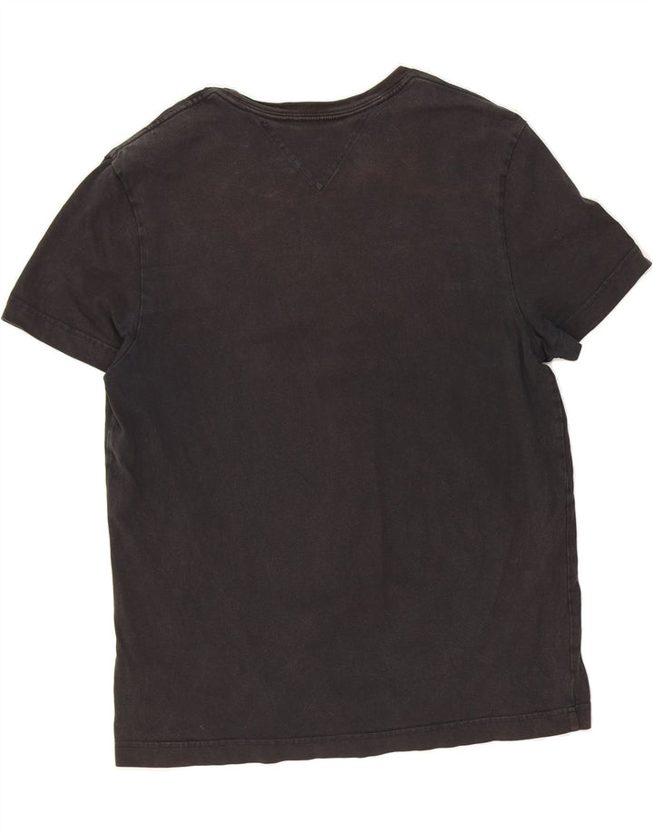 TOMMY HILFIGER Mens Graphic T-Shirt Top Small Black Cotton Vintage Tommy Hilfiger and Second-Hand Tommy Hilfiger from Messina Hembry 
