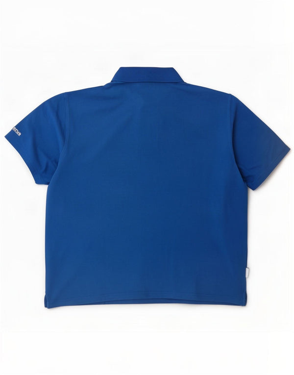 Мужская рубашка-поло Adidas 2XL, синяя, хлопок