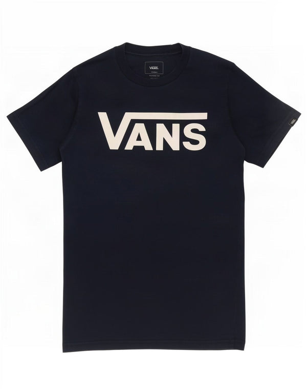 Мужская футболка классического кроя с рисунком Vans Top XS, темно-синяя, хлопковая