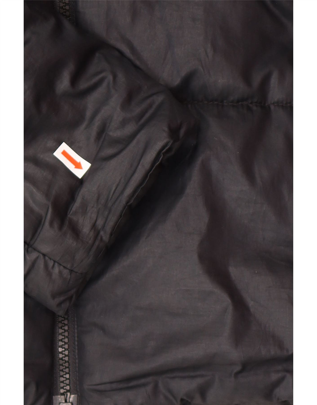 Женская стеганая куртка с капюшоном и графикой NIKE Therma-Fit UK 14, средний черный цвет