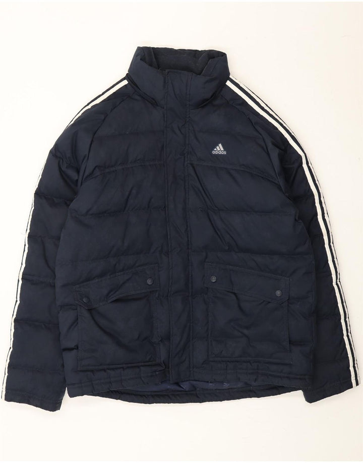 ADIDAS Mens Padded Jacket UK 38 Medium Navy Blue Polyamide Vintage Adidas and Second-Hand Adidas from Messina Hembry 