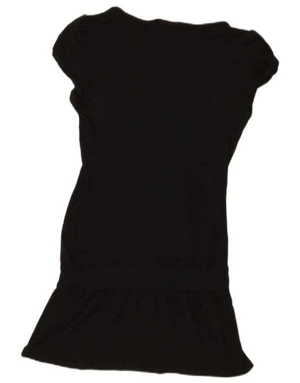 Женское платье-футболка с рисунком Liu Jo UK 10, маленькое черное из вискозы