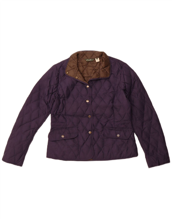 Женская стеганая куртка EDDIE BAUER UK 14, средний темно-синий, полиэстер