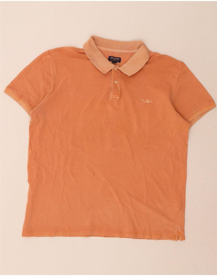 WOOLRICH Mens Polo Shirt XL Orange Cotton Vintage Woolrich and Second-Hand Woolrich from Messina Hembry 