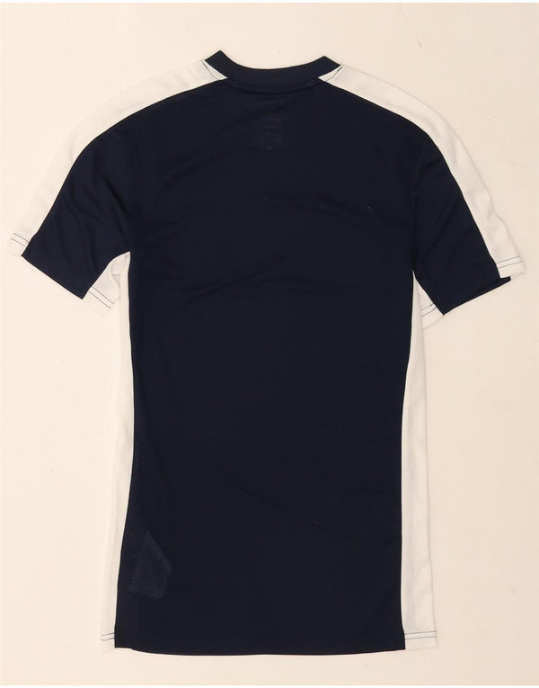 Мужская футболка Nike Dri Fit Slim Top XS темно-синяя с цветными блоками из полиэстера