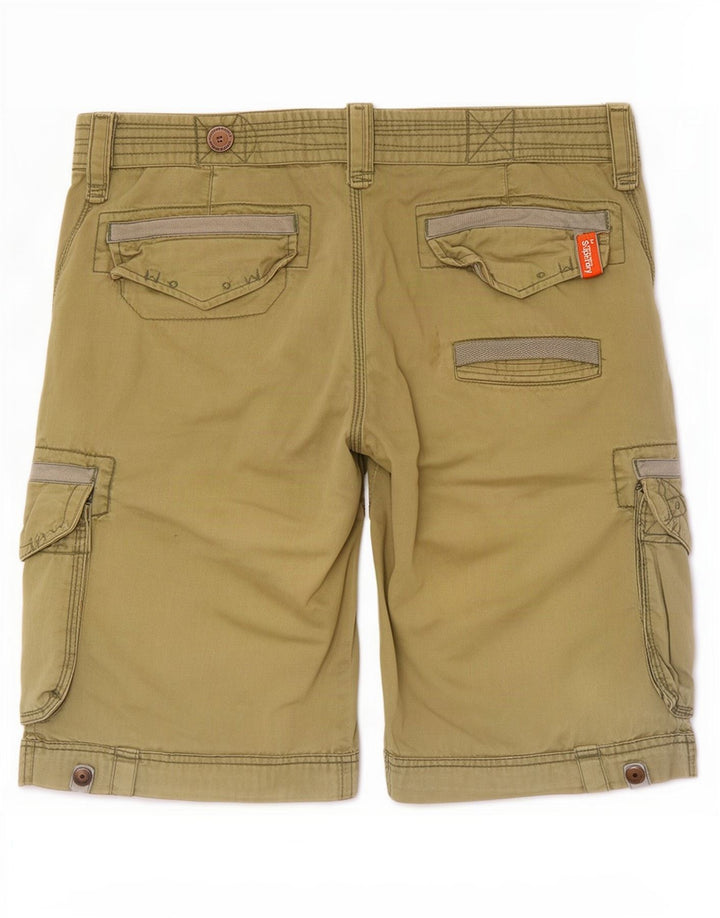 Мужские шорты-карго Superdry, большие W36, зеленый хлопок