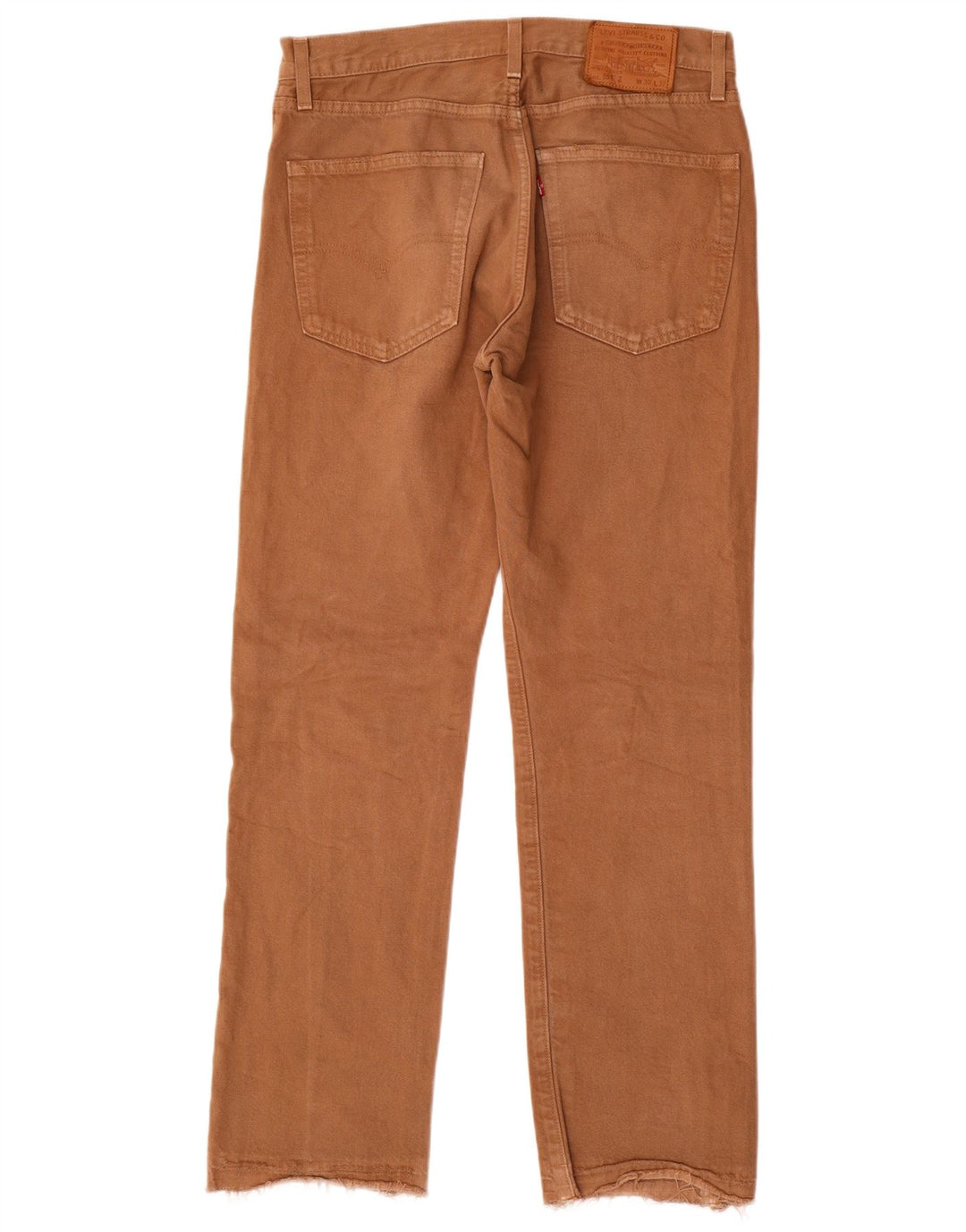 Мужские прямые джинсы Levi's 551 W30 L32 коричневые, хлопок