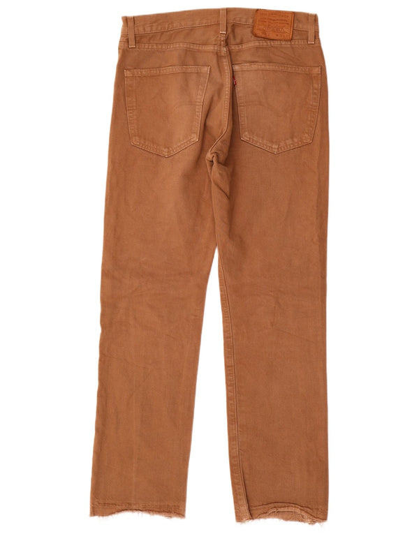 Мужские прямые джинсы Levi's 551 W30 L32 коричневые, хлопок