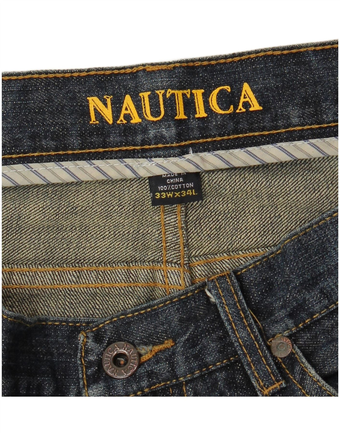Мужские прямые джинсы NAUTICA W33 L34 темно-синие, хлопок