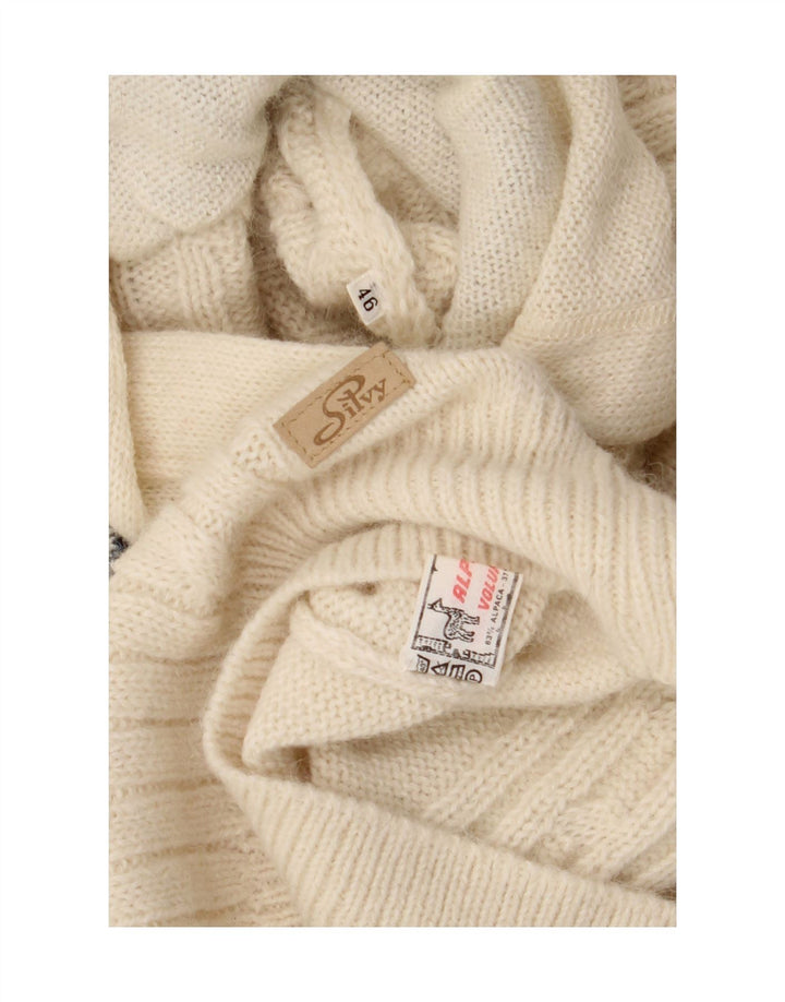 Женский джемпер с капюшоном и пуговицами Silvy IT 46, большой белый