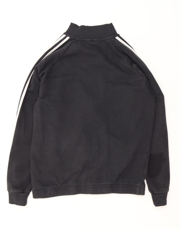 Мужская спортивная куртка ADIDAS UK 42/44, средний черный хлопок с цветными блоками