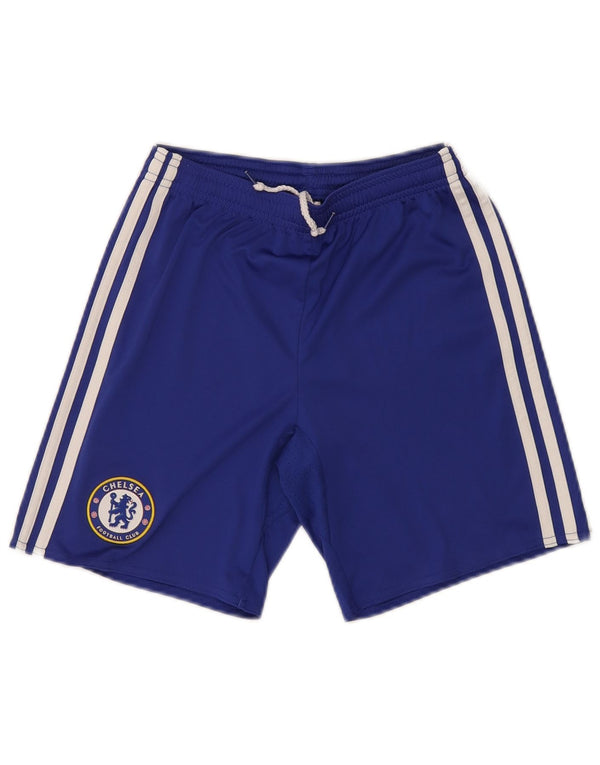 ADIDAS Спортивные шорты Chelsea FC с графическим рисунком для мальчиков 11–12 лет, синие, полиэстер