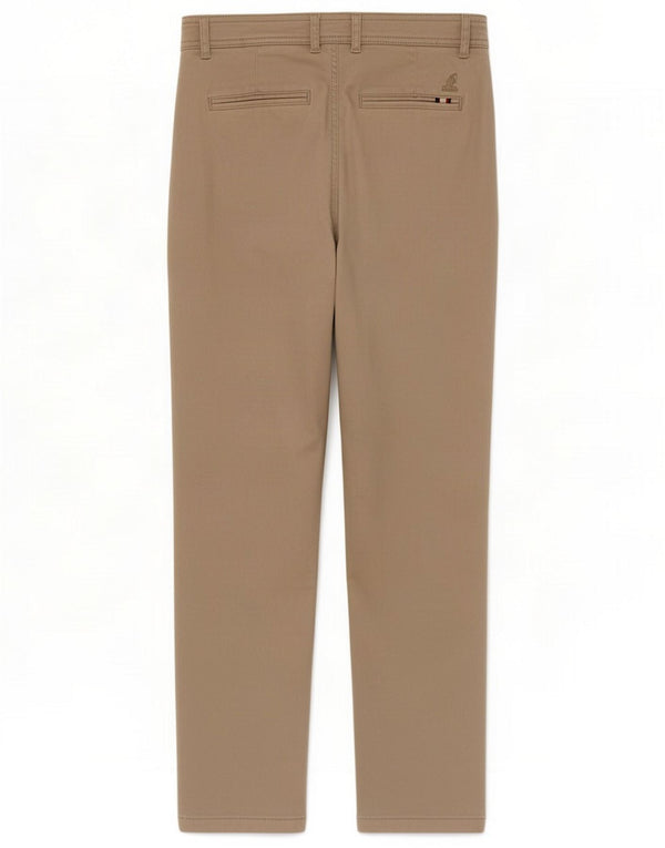 Kangol Mens Slim Chino Trousers W32 L30 Beige Cotton