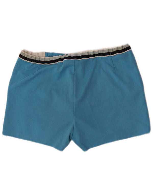 Vintage Mens Chino Shorts W34 Large  Blue Colourblock Polyester