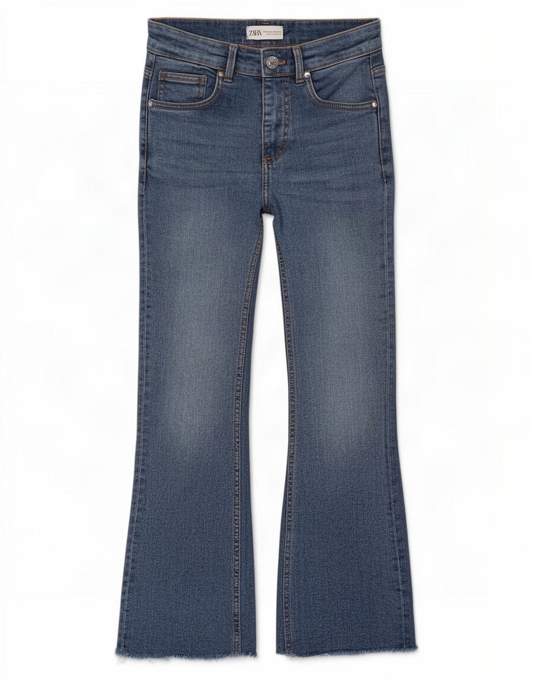 Женские расклешенные джинсы Zara EU 36 XS W26 L25 синие