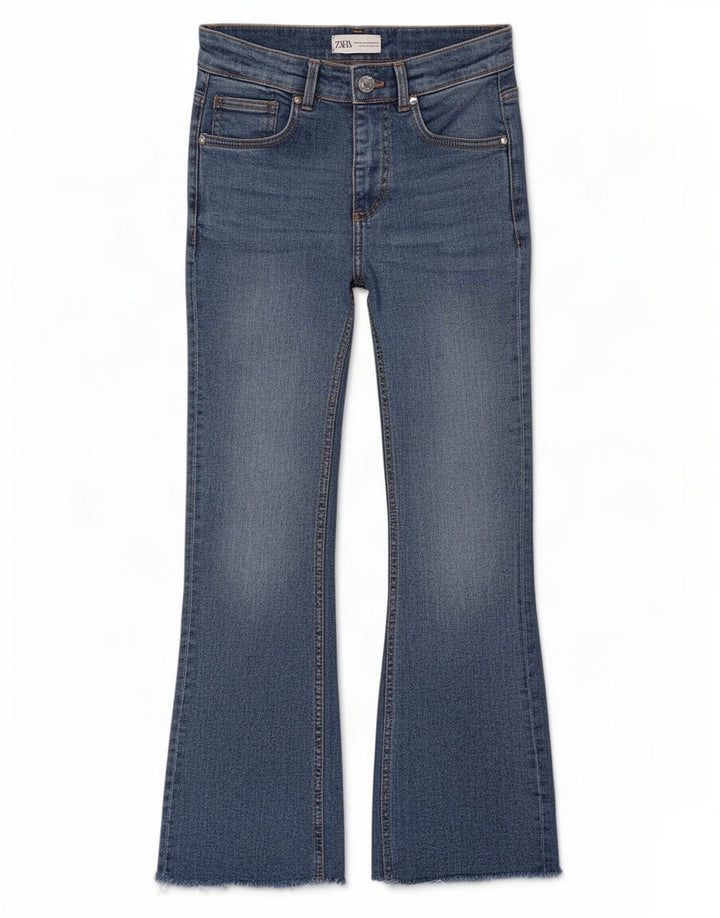 Женские расклешенные джинсы Zara EU 36 XS W26 L25 синие