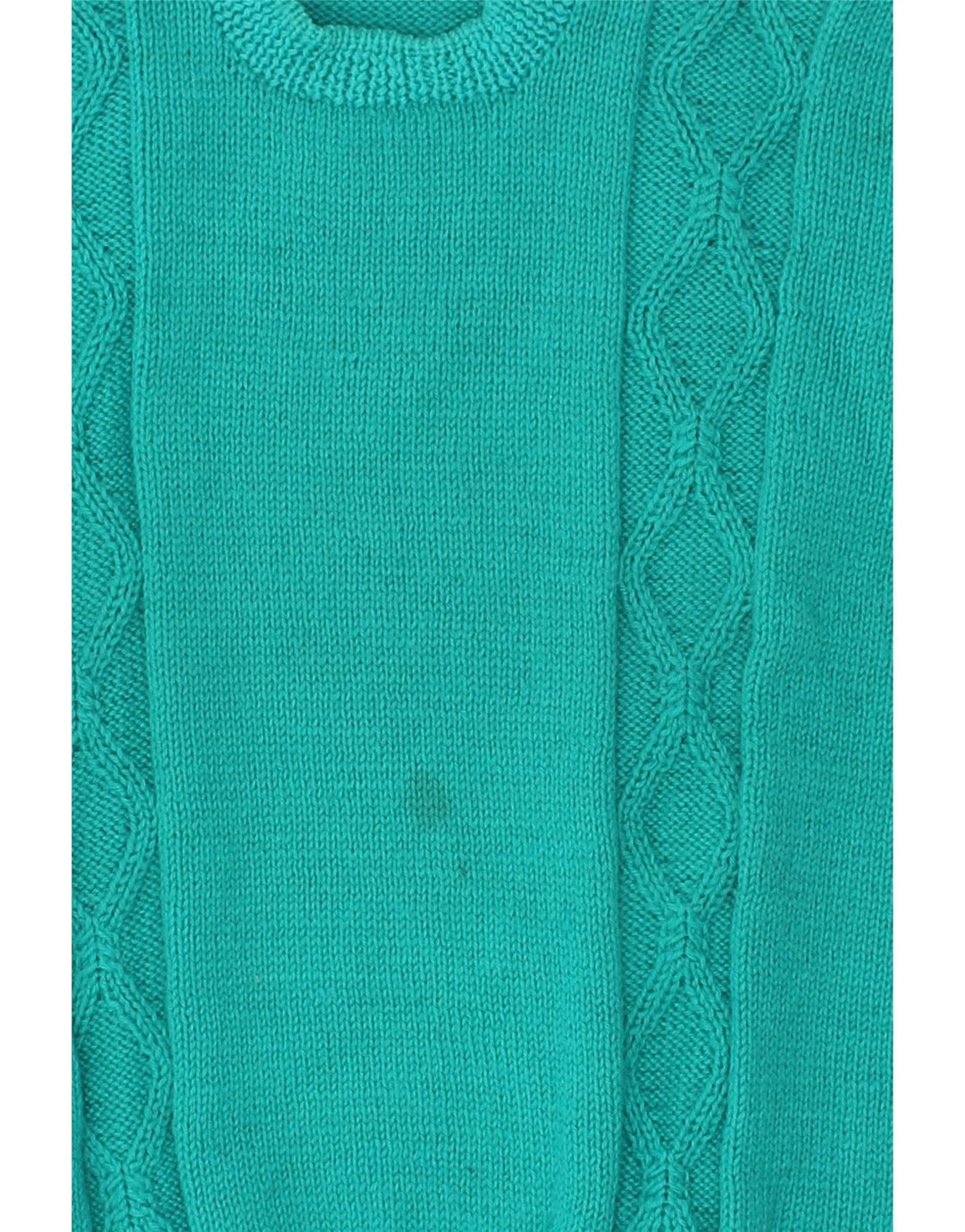 VINTAGE Womens Crew Neck Jumper Sweater UK 14 Medium Turquoise Vintage Vintage and Second-Hand Vintage from Messina Hembry 