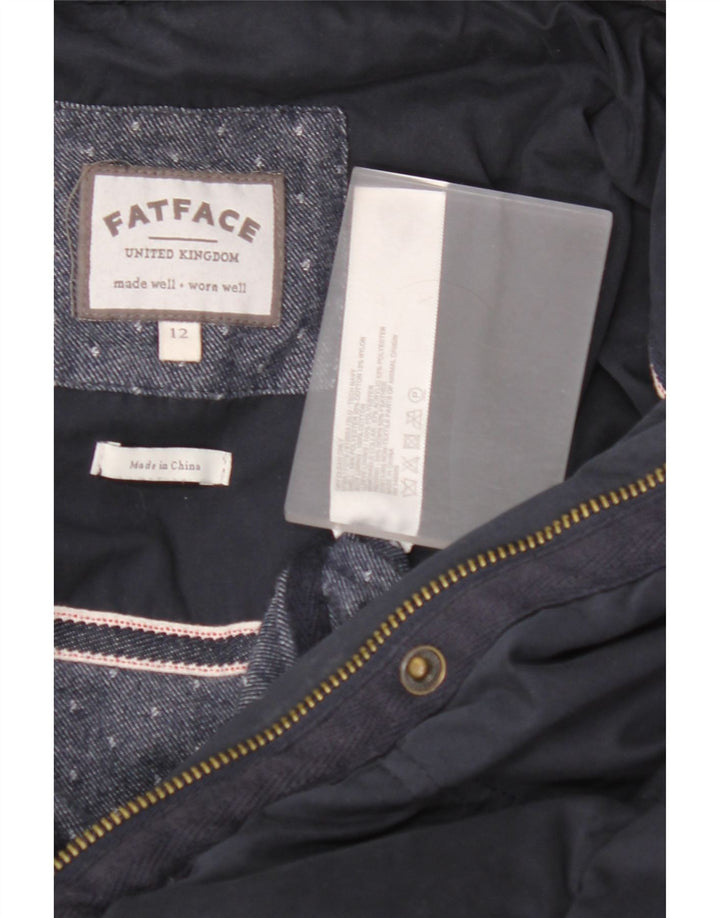 Женская стеганая куртка FAT FACE UK 12, средний темно-синий полиэстер